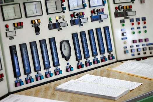 Control panel of a nuclear laboratory