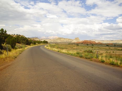Scenic road in rural Utah