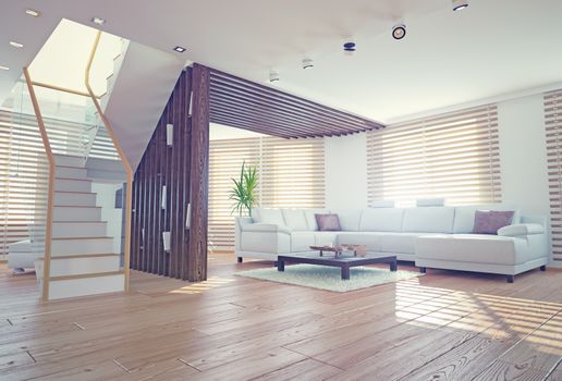 Modern living room interior. Contemporary design concept 