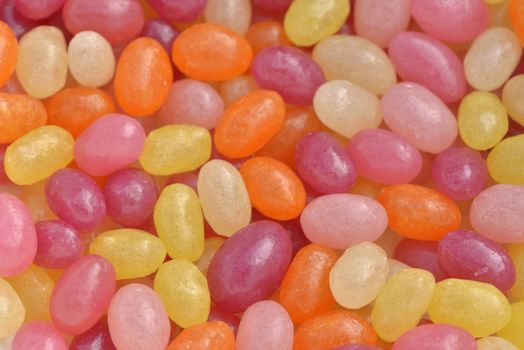 close-up of colorful jelly beans to use as background