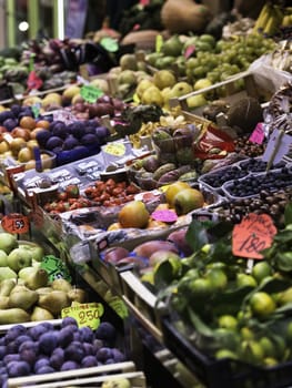 Fruits and vegetables in a corner market in Italy