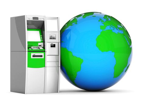 image of the new ATM on white background