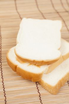 Sliced ������bread on the wooden plate.pack-shot bread in studio.