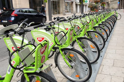 bikes in Budapest, Hungary