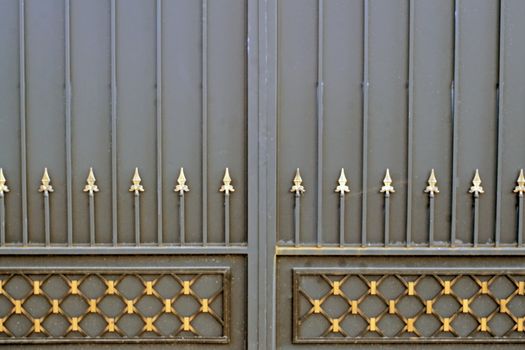  Forged metal gate as a backdrop              