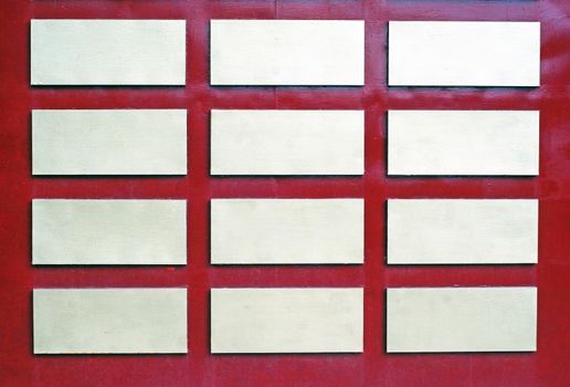 Wall burgundy with white inserts rectangel as background