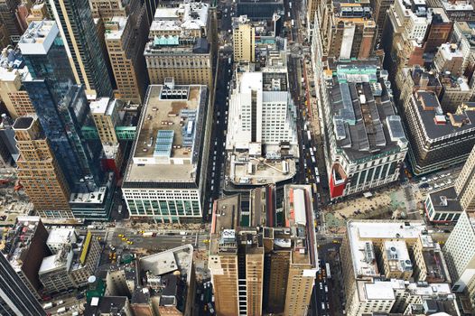 Cityscape view of Manhattan from Empire State Building, New York City, USA