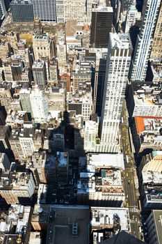 Cityscape view of Manhattan from Empire State Building, New York City, USA