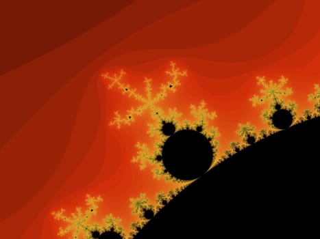 Digital computer graphic - rendering. Patterned background with fractal Mandelbrot for design.