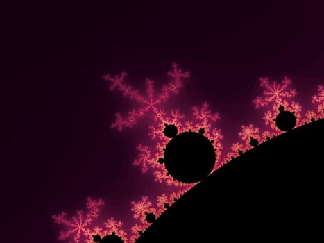 Digital computer graphic - rendering. Patterned background with fractal Mandelbrot for design.