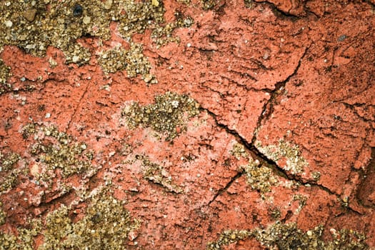 background or texture old red clay brick