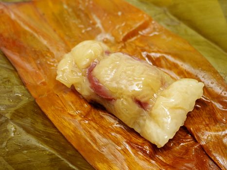 Bananas with Sticky Rice (Khao Tom Mat or Khao Tom Pad) Thai traditional dessert