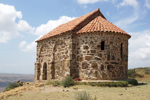 Old chapel close to the Caves of David Garedji, Kakheti, Georgia, Europe