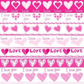 Valentine's Day seamless pattern with hearts