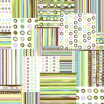 Patchwork fabric background