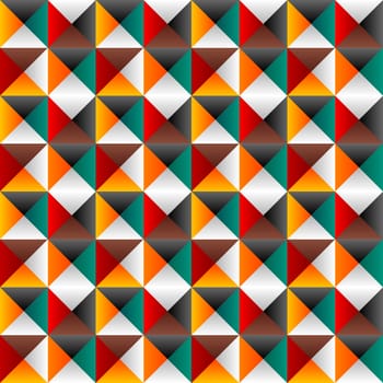 Seamless background with colored triangles