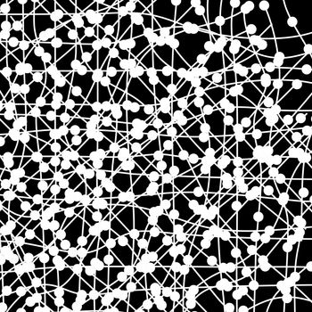 Abstract white mash dotted network