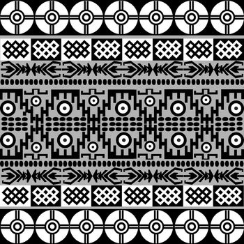 Ethnic motifs in black and white