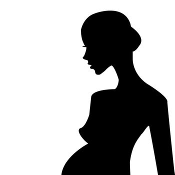 Stylized pregnant woman