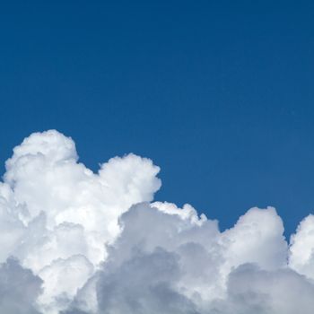 View white cloud with blue sky background