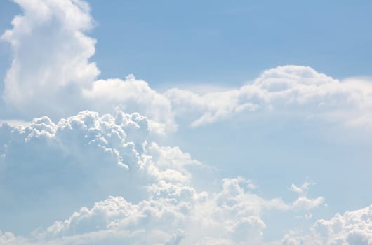 View white cloud with blue sky background