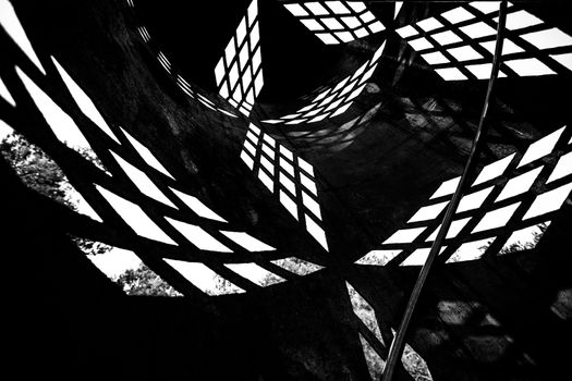 dark black and white geometric background