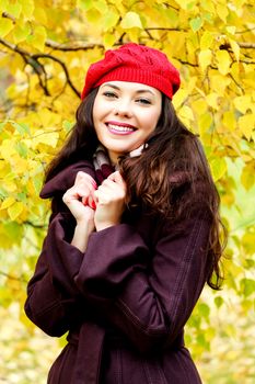 Young woman posing outdoors