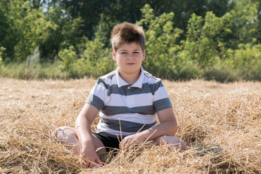 The Boy in the autumn of  field