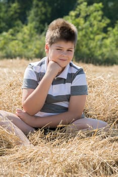 The Boy in the autumn of  field