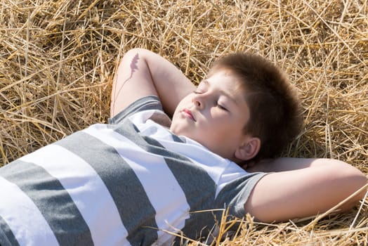 The Boy in the autumn of  field