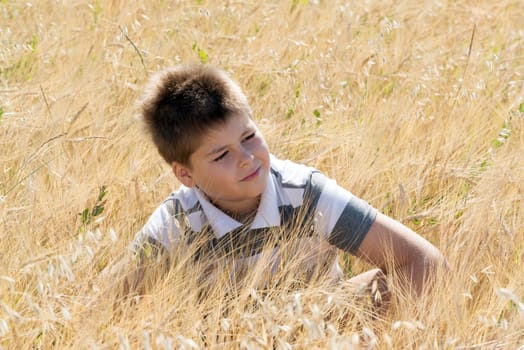 The Boy in the autumn of  field