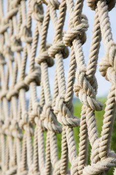 Close up of climbing ropes background