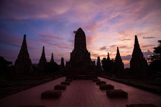 Wat Chaiwattanaram, the historical temple in Ayutthaya, Thailand