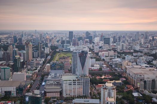 View of Bangkok City Thailand on sunset