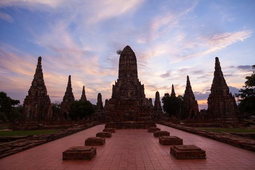 Wat Chaiwattanaram, the historical temple in Ayutthaya, Thailand