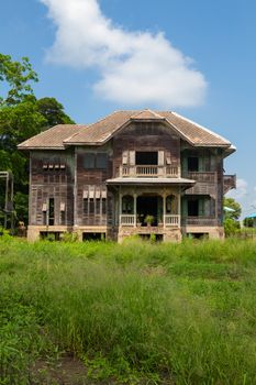 abandoned old house at day