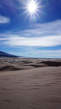 Great Sand Dunes National Park and Preserve is a United States National Park located in the San Luis Valley, Colorado