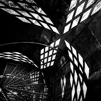 dark black and white geometric background
