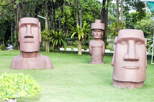 Moai simulator, which is located at a hotel.
