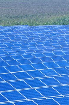 czech republic, bohemia - sunlight collectors at solar panel station