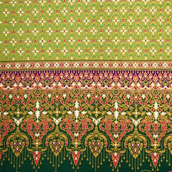 Patterned fabric woven culture of Thailand.