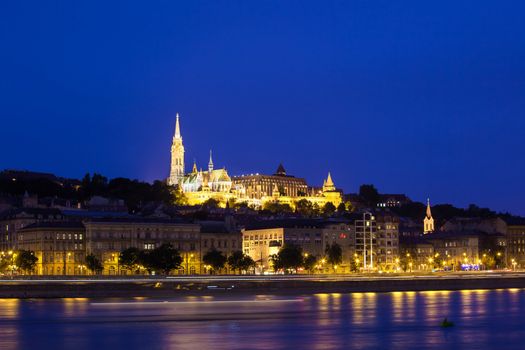Buda Castle at night, Budapest, Hungary