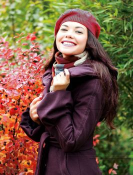 Young woman posing outdoors