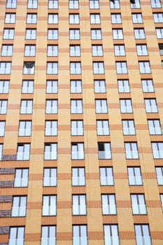 View at office buildings made of bricks