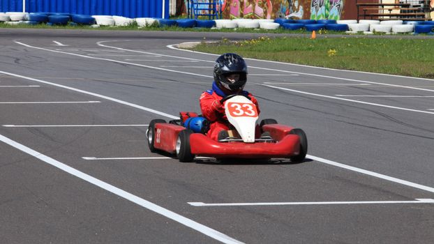 racing track  Go-kart close to 