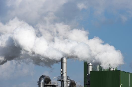 industry with pollution vessels pipes and other equipment in europoort rotterdam