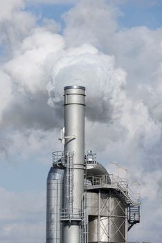  Environmental pollution and global warming by smoking chimney