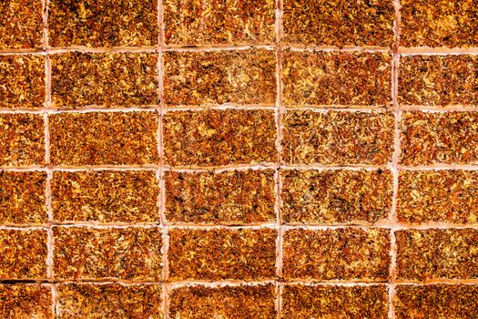 close up Laterite stone brick wall