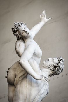 Image of the rape of the Sabine woman in Florence, Italy