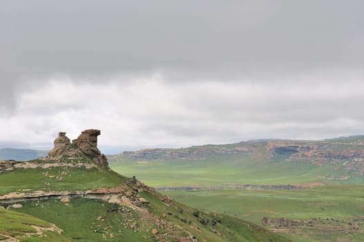 Sandstone rock formation in the Golden Gate Highlands National Park, South Africa
